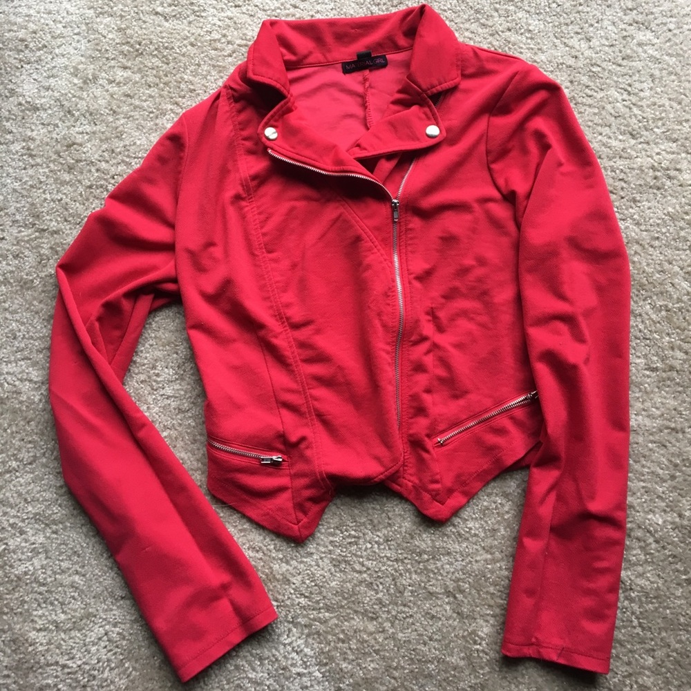 Red Zipper Accent Jacket